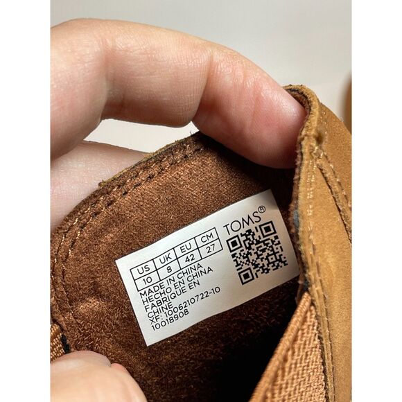 TOMS Wedge Ankle Boots in Chestnut Brown - Size 10US - Comfortable Suede Booties - Picture 6 of 8